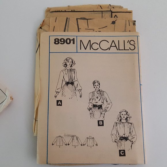 Vintage McCall's Sewing Pattern 8901 Liz Claiborne Blouses Miss Size 8 Bust 31.5 - Picture 6 of 10